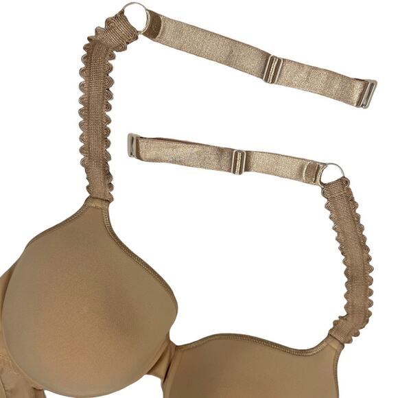Le Mystere Renaissance Carina Bra Nude Tan Seamless Contour Scalloped Womens 42B - Picture 6 of 12